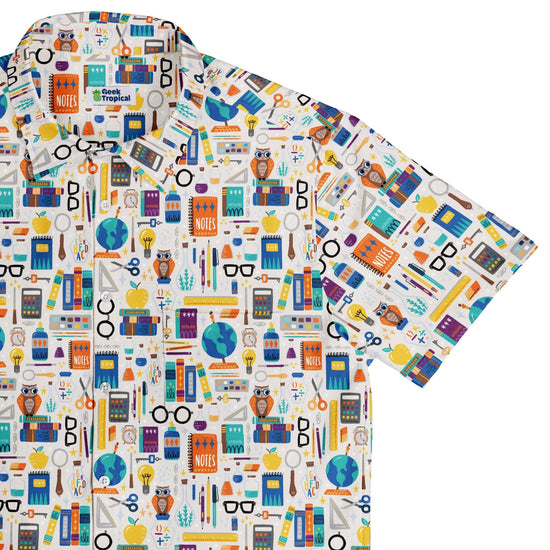 Magic Academics Button Up Shirt Geek Nerd adult sizing Design by Zirkus Design q225