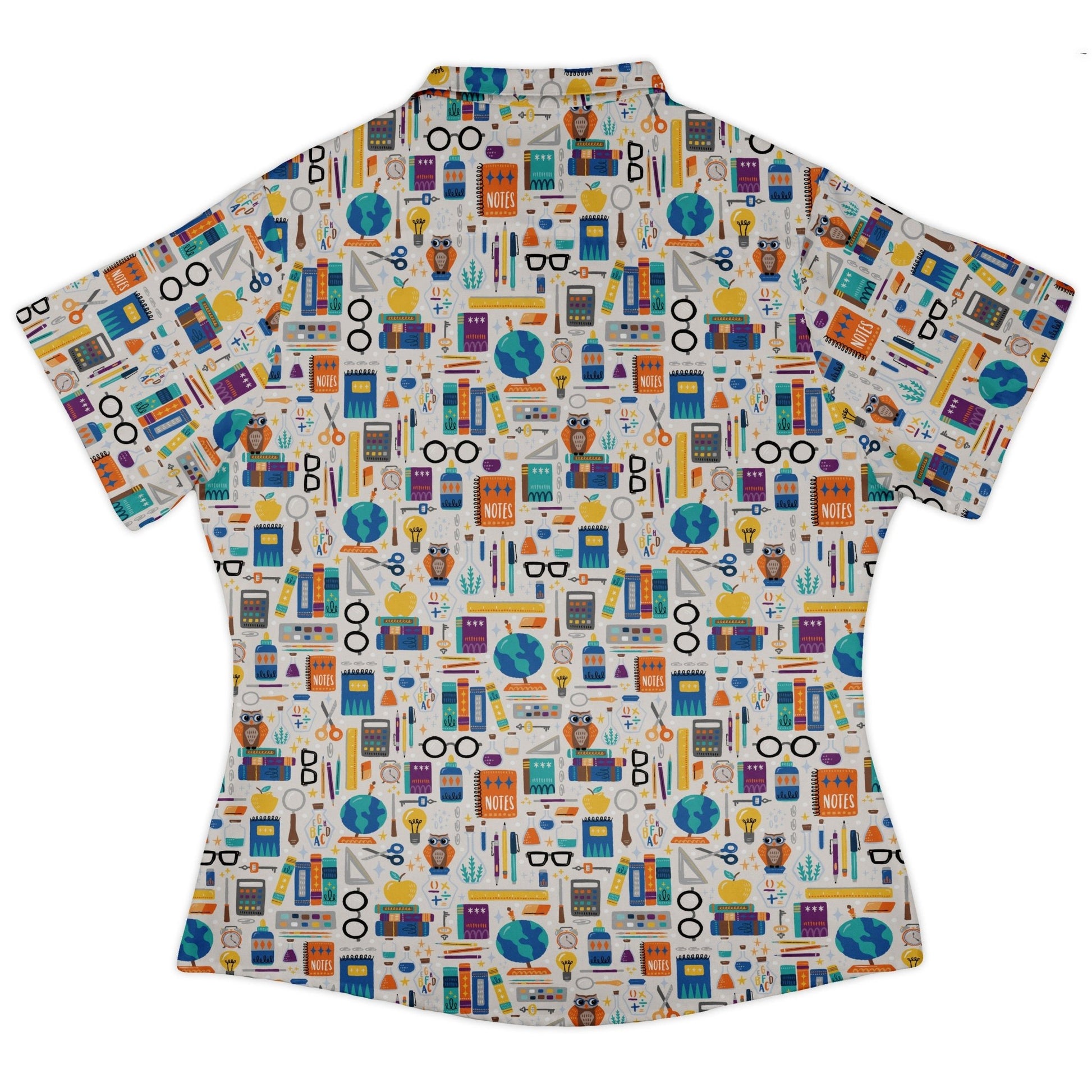 Magic Academics Curvy Button Up Shirt Geek Nerd Design by Zirkus Design q225 science print