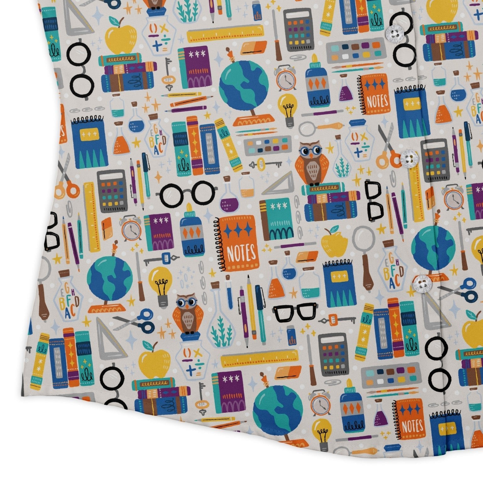 Magic Academics Curvy Button Up Shirt Geek Nerd Design by Zirkus Design q225 science print