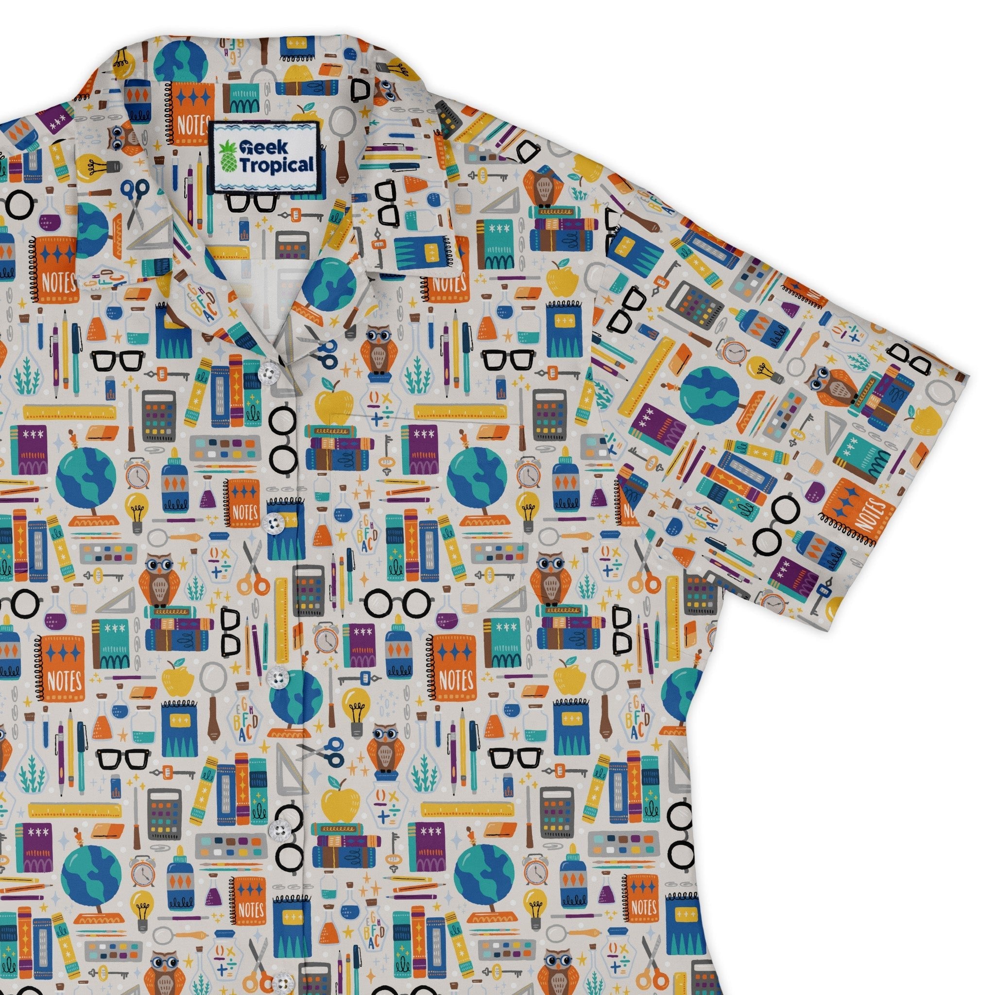 Magic Academics Curvy Button Up Shirt Geek Nerd Design by Zirkus Design q225 science print