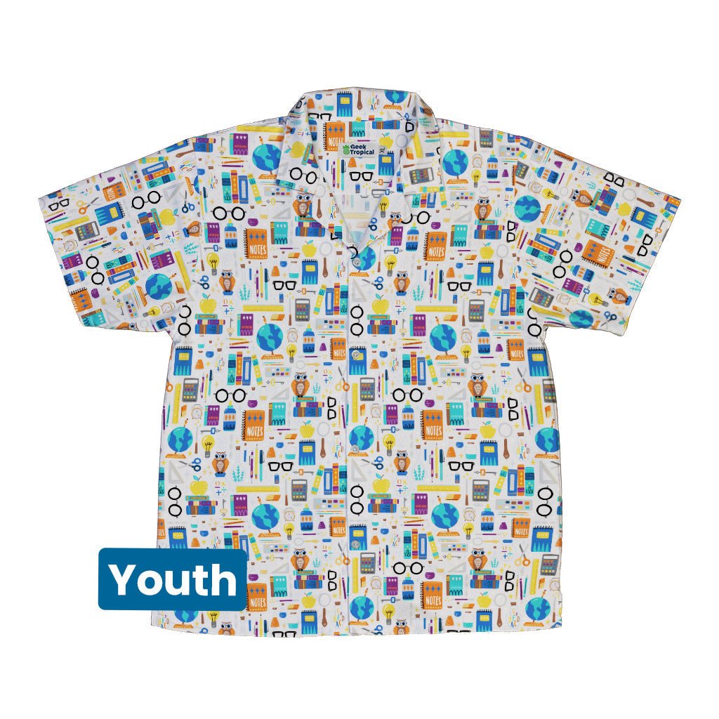 Magic Academics Youth Hawaiian Shirt Geek Nerd Design by Zirkus Design q225 science print