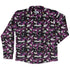 Magical Books Purple Long Sleeve Button Up Shirt Geek Nerd adult sizing Book Prints Designs by Nathan