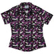 Magical Books Purple Curvy Button Up Shirt Geek Nerd Book Prints Designs by Nathan Q3