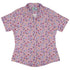 Magical Bunny Evolution Pink Curvy Button Up Shirt Geek Nerd animal patterns anime Design by Ardi Tong