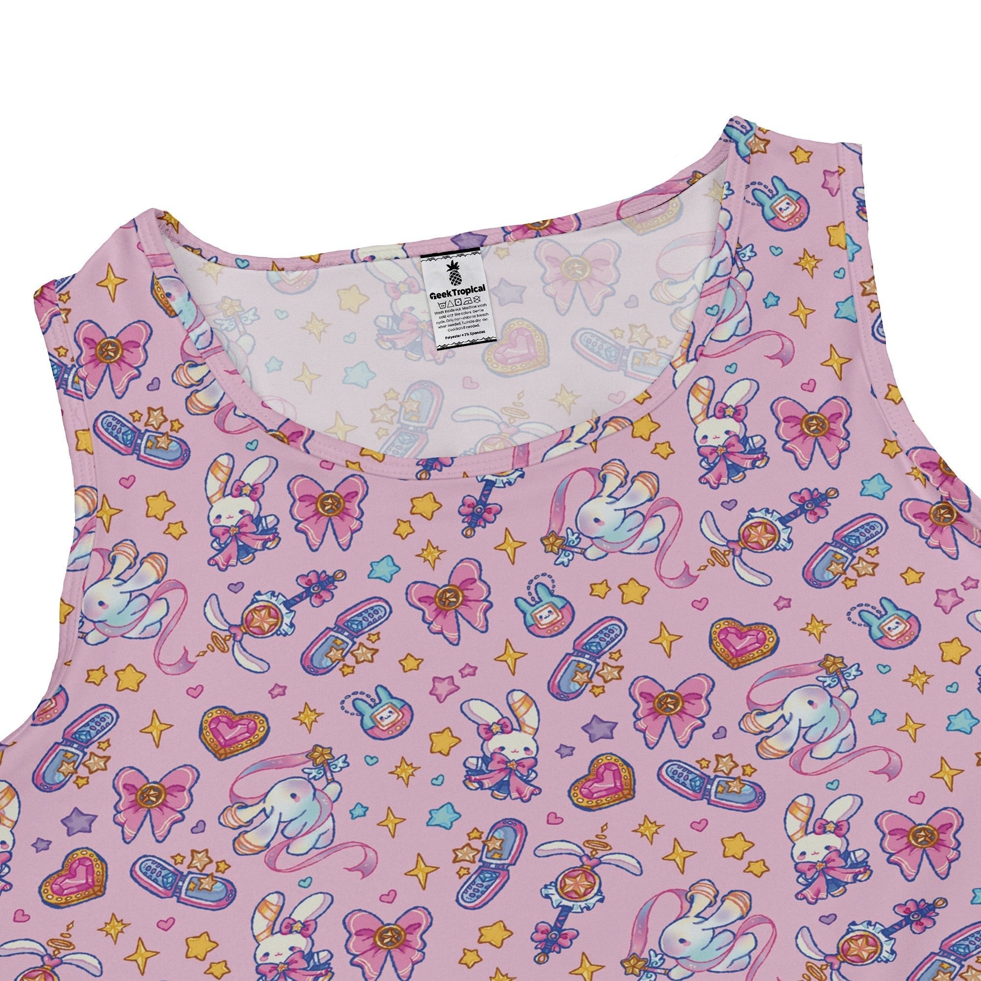 Magical Bunny Evolution Pink Dress Geek Nerd animal patterns anime Design by Ardi Tong