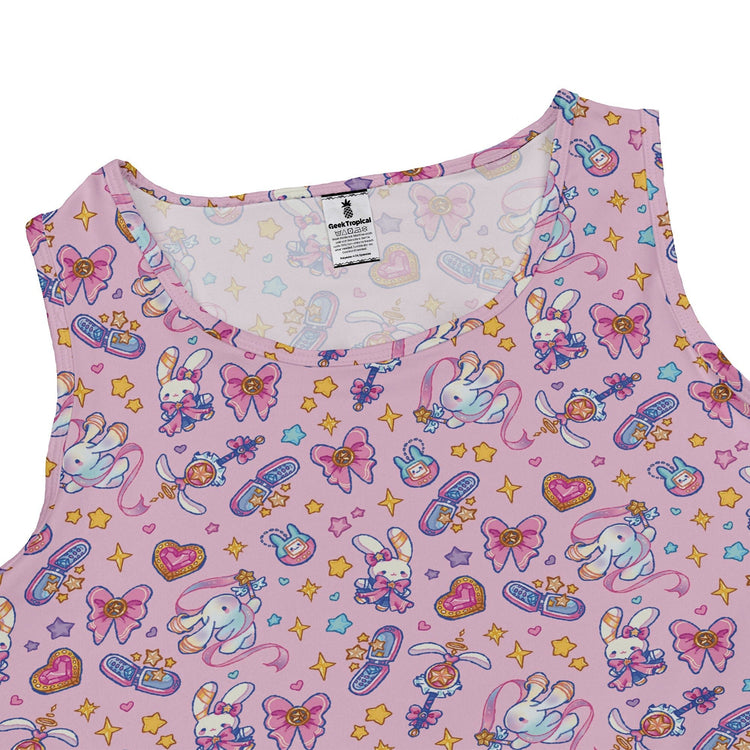 Magical Bunny Evolution Pink Dress Geek Nerd animal patterns anime Design by Ardi Tong