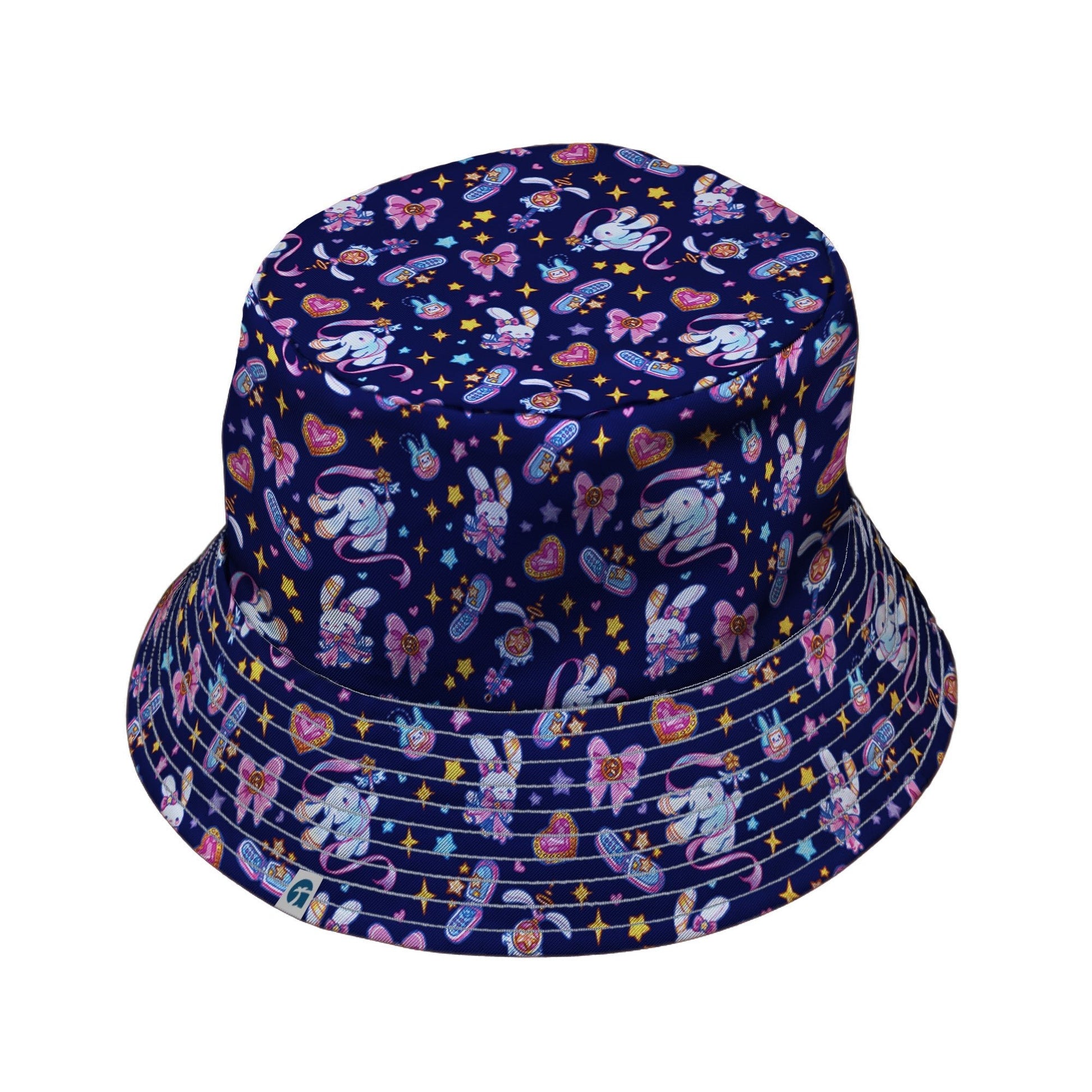 Magical Bunny Evolution Night Bucket Hat Geek Nerd animal patterns anime Design by Ardi Tong