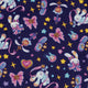 Magical Bunny Evolution Night Long Sleeve Button Up Shirt Geek Nerd adult sizing animal patterns anime