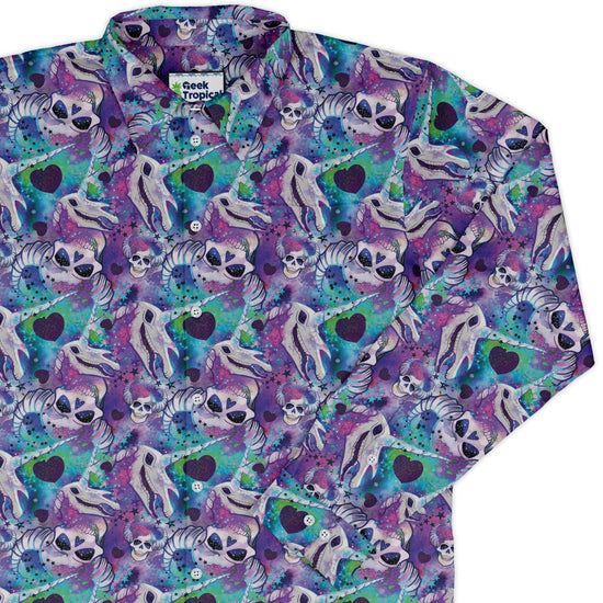 Magical Skulls Long Sleeve Button Up Shirt 1