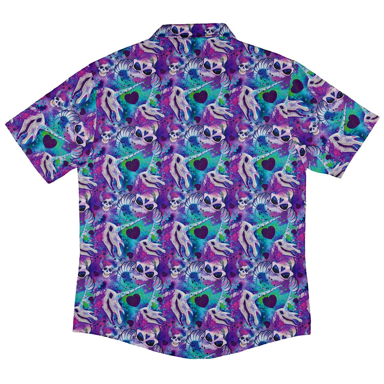 Magical Skulls Button Up Shirt - adult sizing - Designed by Rose Khan - Fantasy Prints