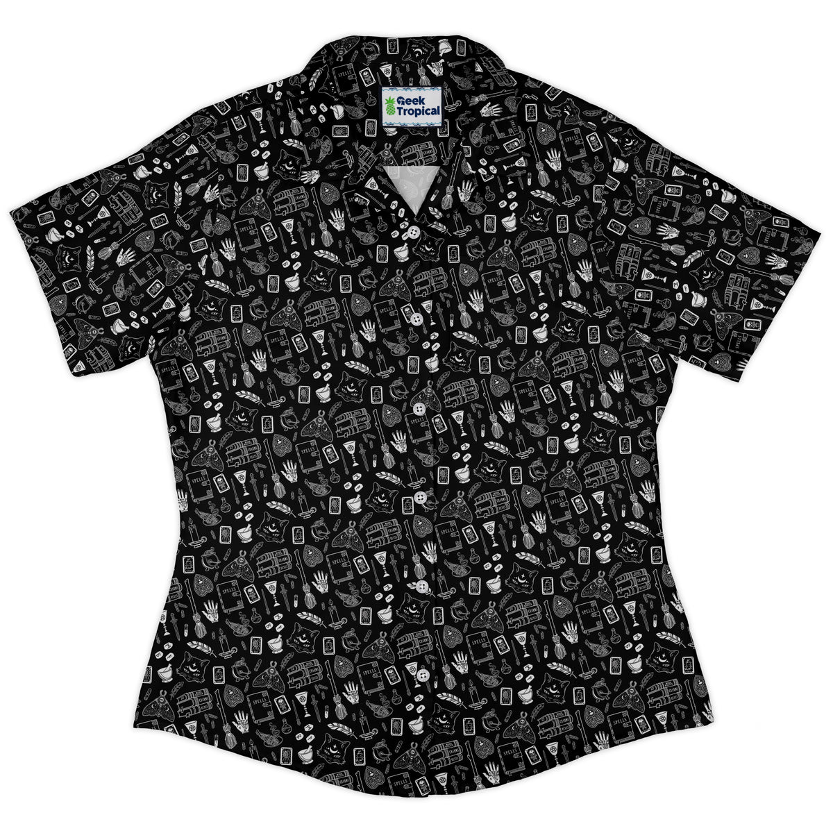 Magick Stuff Curvy Button Up Shirt womens front