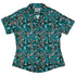 Mahjong Tiles Pond Anime Curvy Button Up Shirt Geek Nerd Anime board game print Designs by Nathan