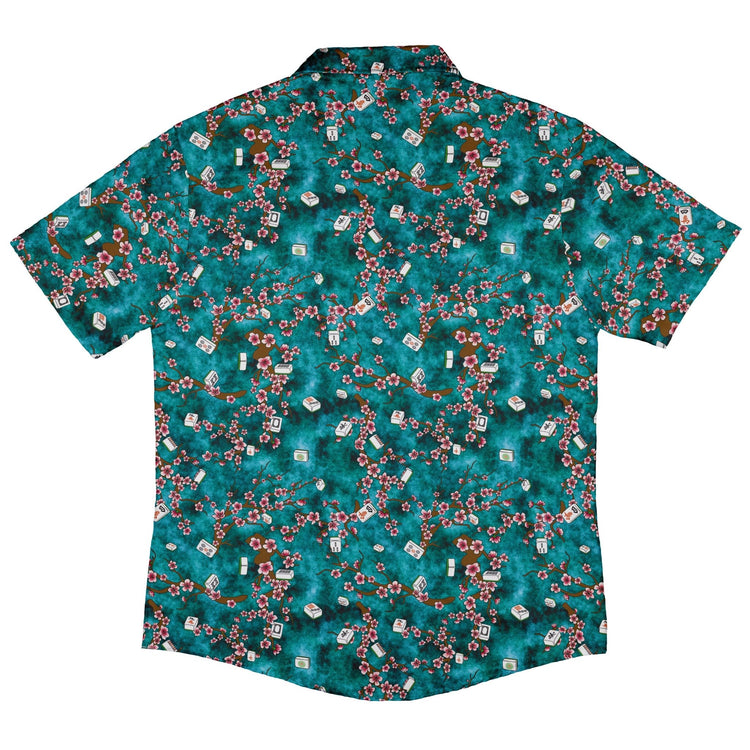 Mahjong Tiles Pond Anime Button Up Shirt - adult sizing - Anime - board game print