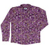 Mahjong Tiles Purple Anime Long Sleeve Button Up Shirt Geek Nerd adult sizing Anime board game print
