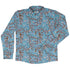 Mahjong Tiles Sunrise Anime Long Sleeve Button Up Shirt Geek Nerd adult sizing Anime board game print