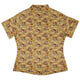 Maneki Cat Gold Curvy Button Up Shirt Geek Nerd animal patterns anime Design by Ardi Tong