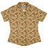Maneki Cat Gold Curvy Button Up Shirt Geek Nerd animal patterns anime Design by Ardi Tong