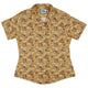 Maneki Cat Gold Curvy Button Up Shirt Geek Nerd animal patterns anime Design by Ardi Tong