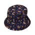 Maneki Cat Navy Bucket Hat Geek Nerd animal patterns anime Design by Ardi Tong