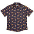 Maneki Cat Navy Button Up Shirt Geek Nerd adult sizing animal patterns anime