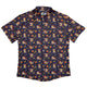 Maneki Cat Navy Button Up Shirt Geek Nerd adult sizing animal patterns anime