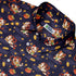 Maneki Cat Navy Button Up Shirt Geek Nerd adult sizing animal patterns anime