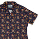 Maneki Cat Navy Curvy Button Up Shirt Geek Nerd animal patterns anime Design by Ardi Tong