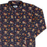 Maneki Cat Navy Long Sleeve Button Up Shirt Geek Nerd adult sizing animal patterns anime