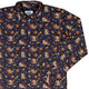 Maneki Cat Navy Long Sleeve Button Up Shirt Geek Nerd adult sizing animal patterns anime