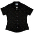Math Symbols Black Curvy Button Up Shirt Geek Nerd mathematics print Simple Patterns women