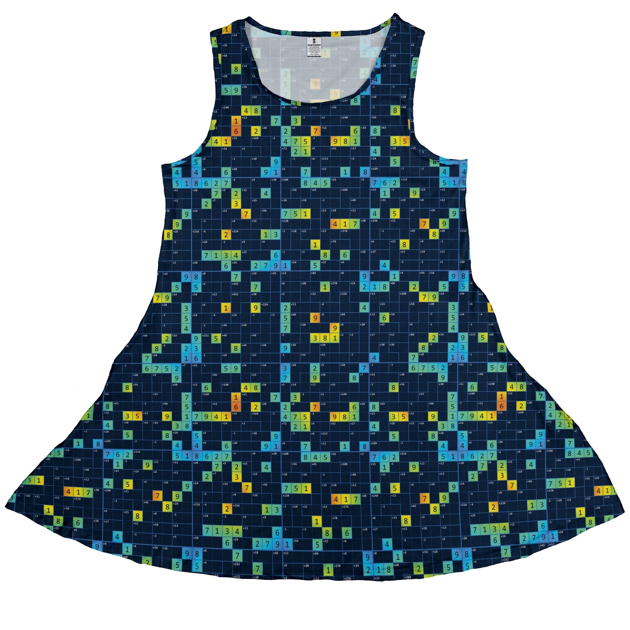 Mathdoku Puzzle Sleeveless Dress 1