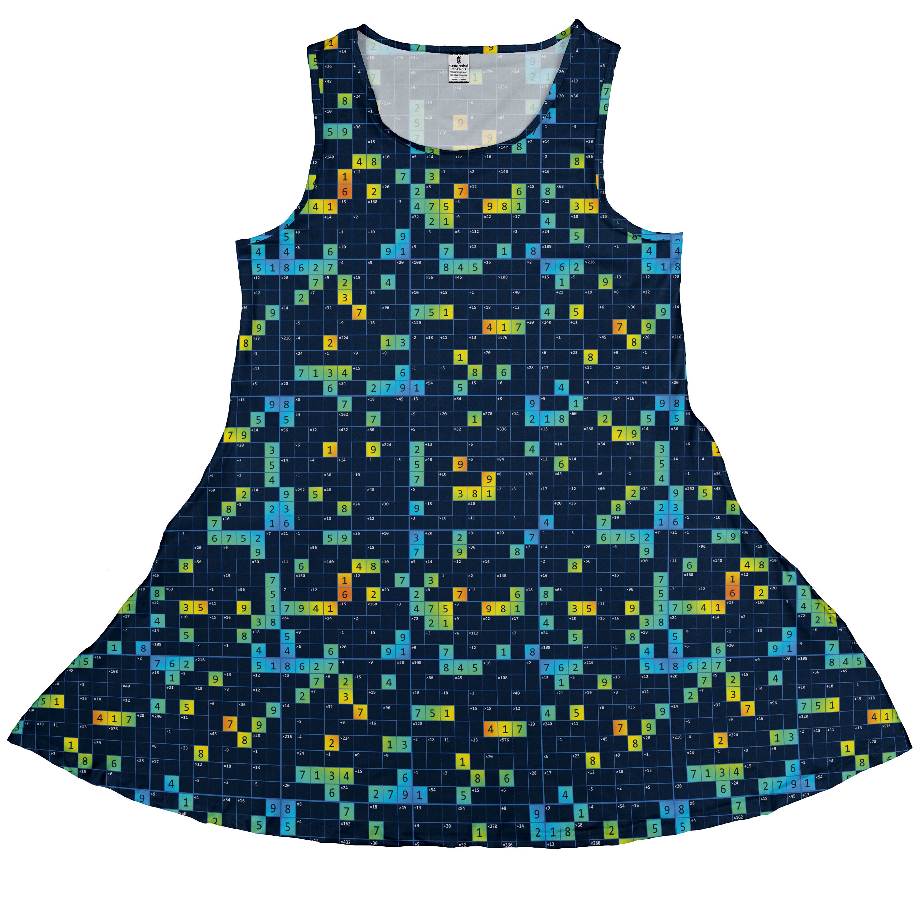 Mathdoku Puzzle Sleeveless Dress front