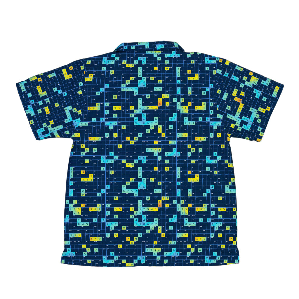 Mathdoku Puzzle Youth Hawaiian Shirt Back