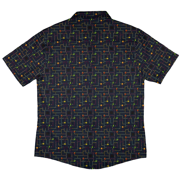 Maze Muncher Arcade Game Button Up Shirt - adult sizing - Designs by Nathan - Q3