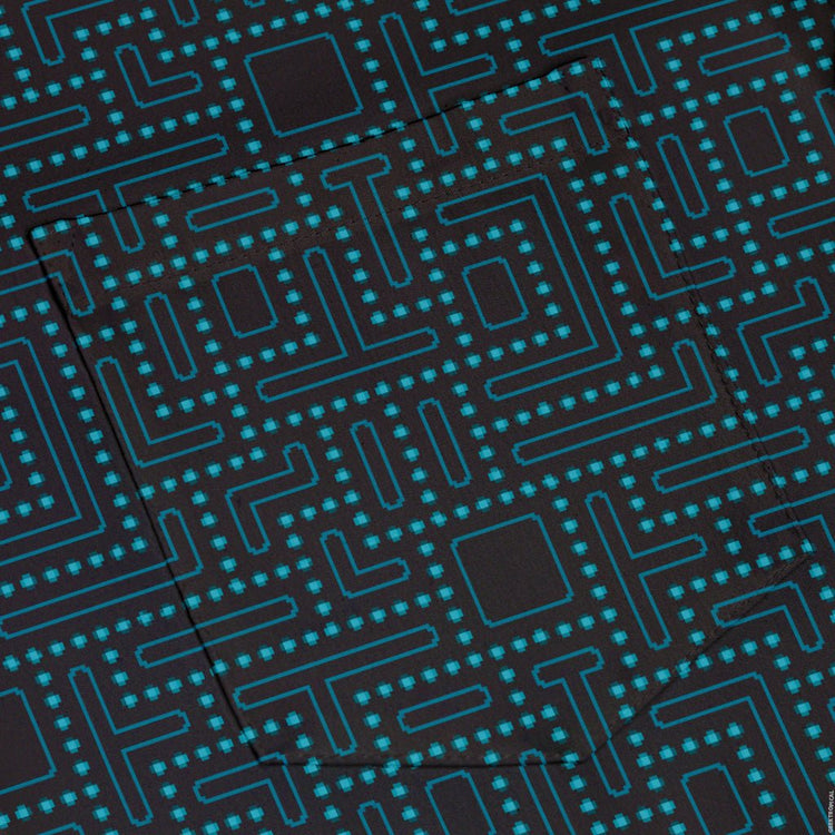 Maze Runner Neon Arcade Game Button Up Shirt - adult sizing - Designs by Nathan - Q3