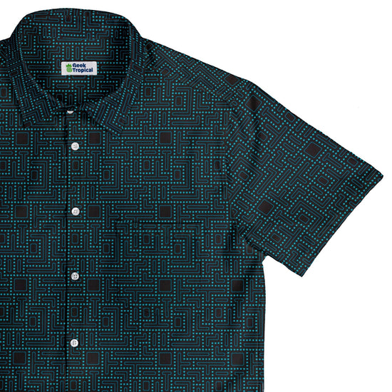 Maze Runner Neon Arcade Game Button Up Shirt - adult sizing - Designs by Nathan - Q3