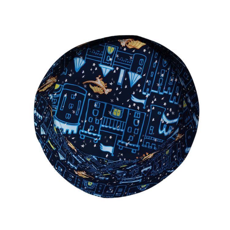 Medieval City Dragon Bucket Hat Geek Nerd Design by Zirkus Design fantasy prints lx - B