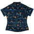 Medieval City Dragon Curvy Button Up Shirt Geek Nerd Design by Zirkus Design fantasy prints q225