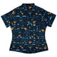 Medieval City Dragon Curvy Button Up Shirt Geek Nerd Design by Zirkus Design fantasy prints q225