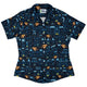 Medieval City Dragon Curvy Button Up Shirt Geek Nerd Design by Zirkus Design fantasy prints q225