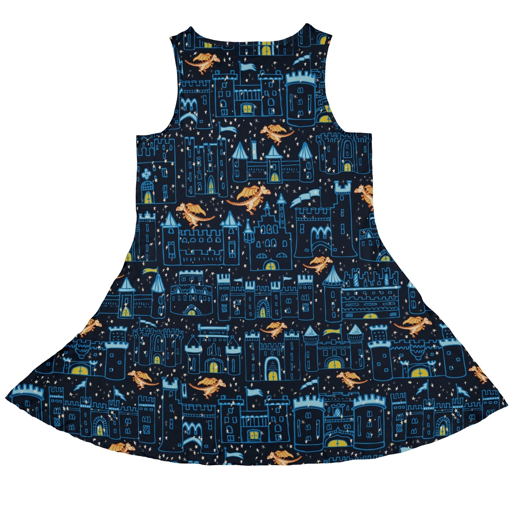 Medieval City Dragon Dress Geek Nerd Design by Zirkus Design fantasy prints lx - C