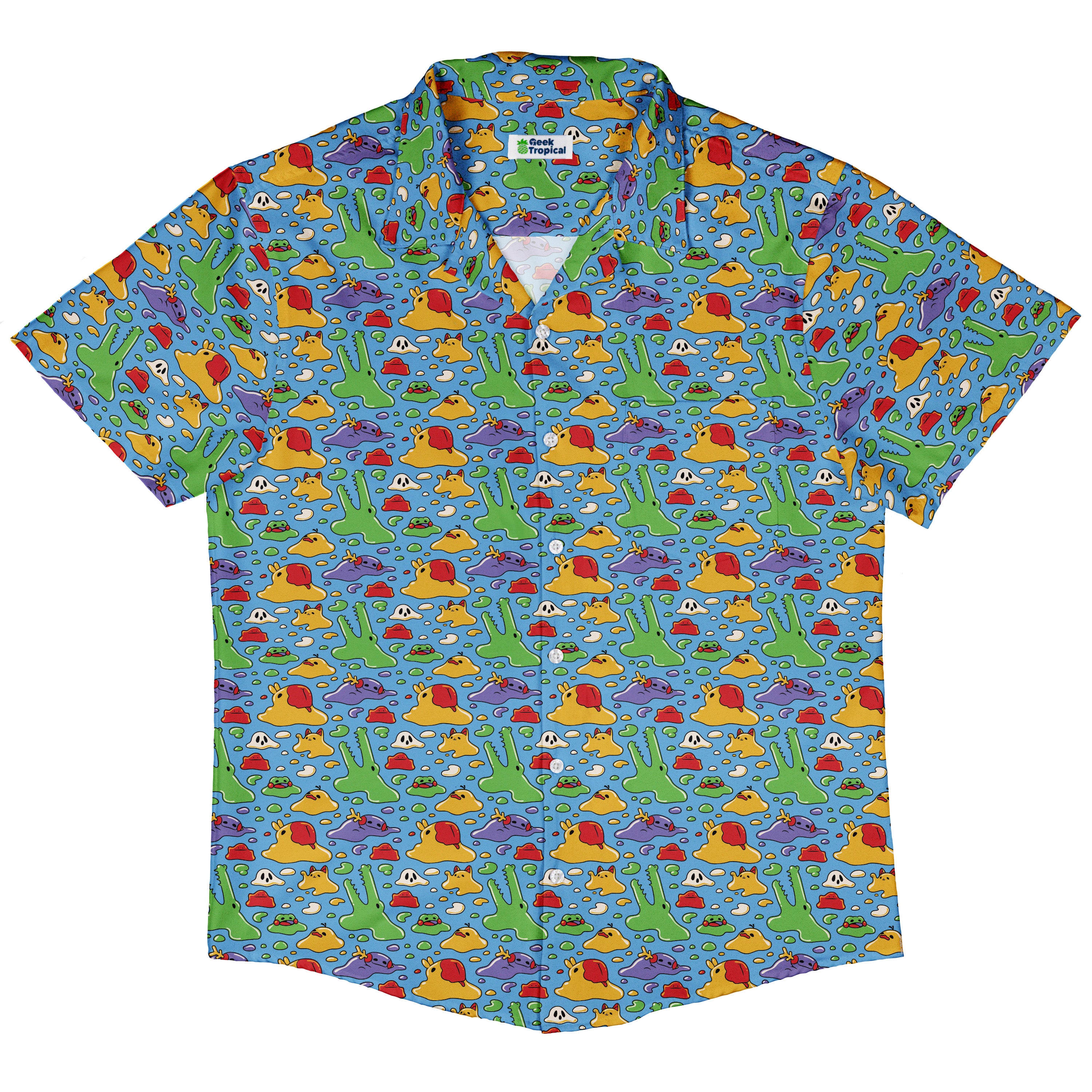 Melty Animal Parade Button Up Shirt Hawaiian Front