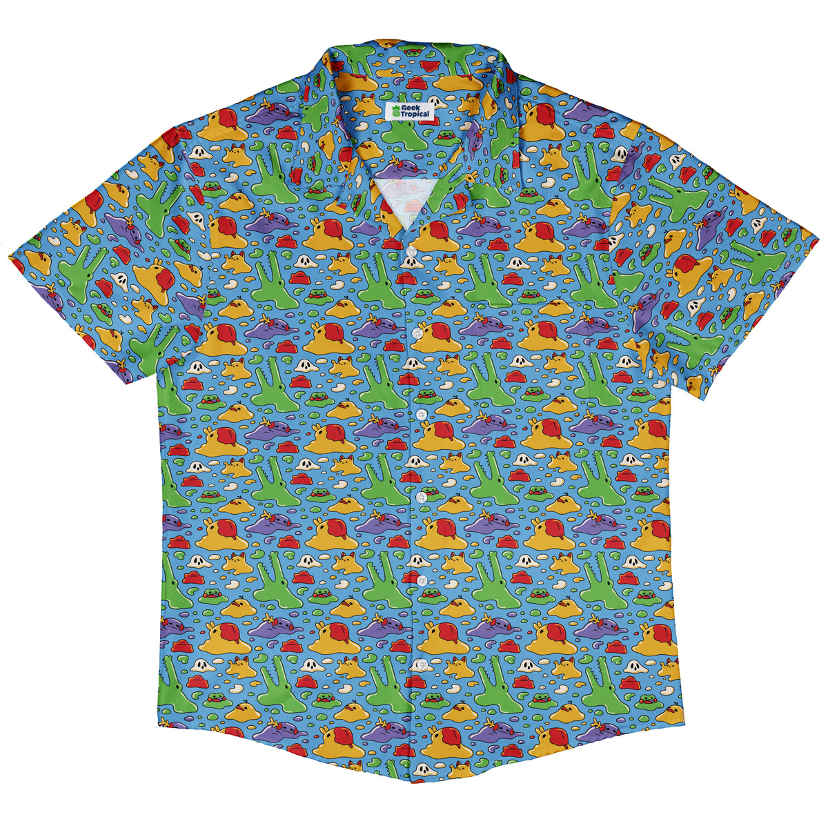 Melty Animal Parade Button Up Shirt Hawaiian Front