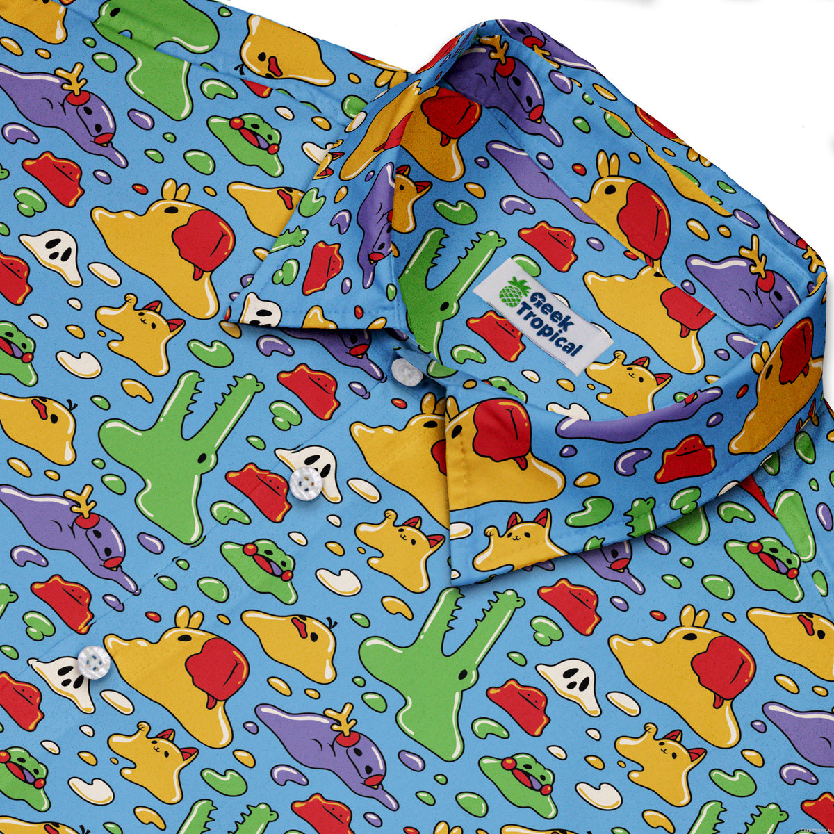 Melty Animal Parade Button Up Shirt Neck