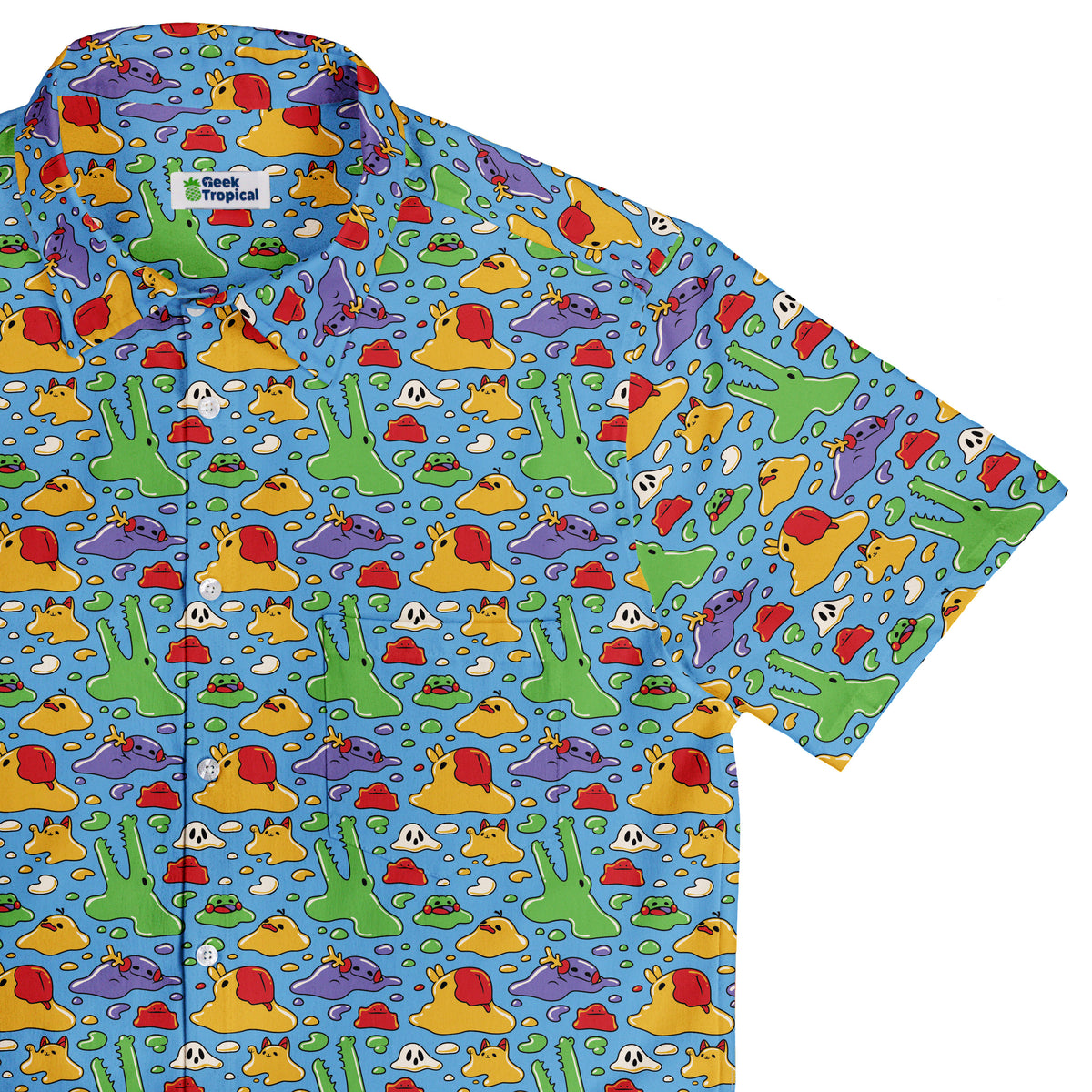 Melty Animal Parade Button Up Shirt Top Corner