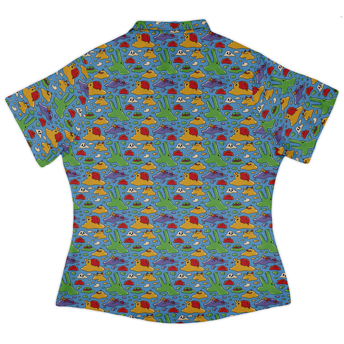 Melty Animal Parade Curvy Button Up Shirt womens back