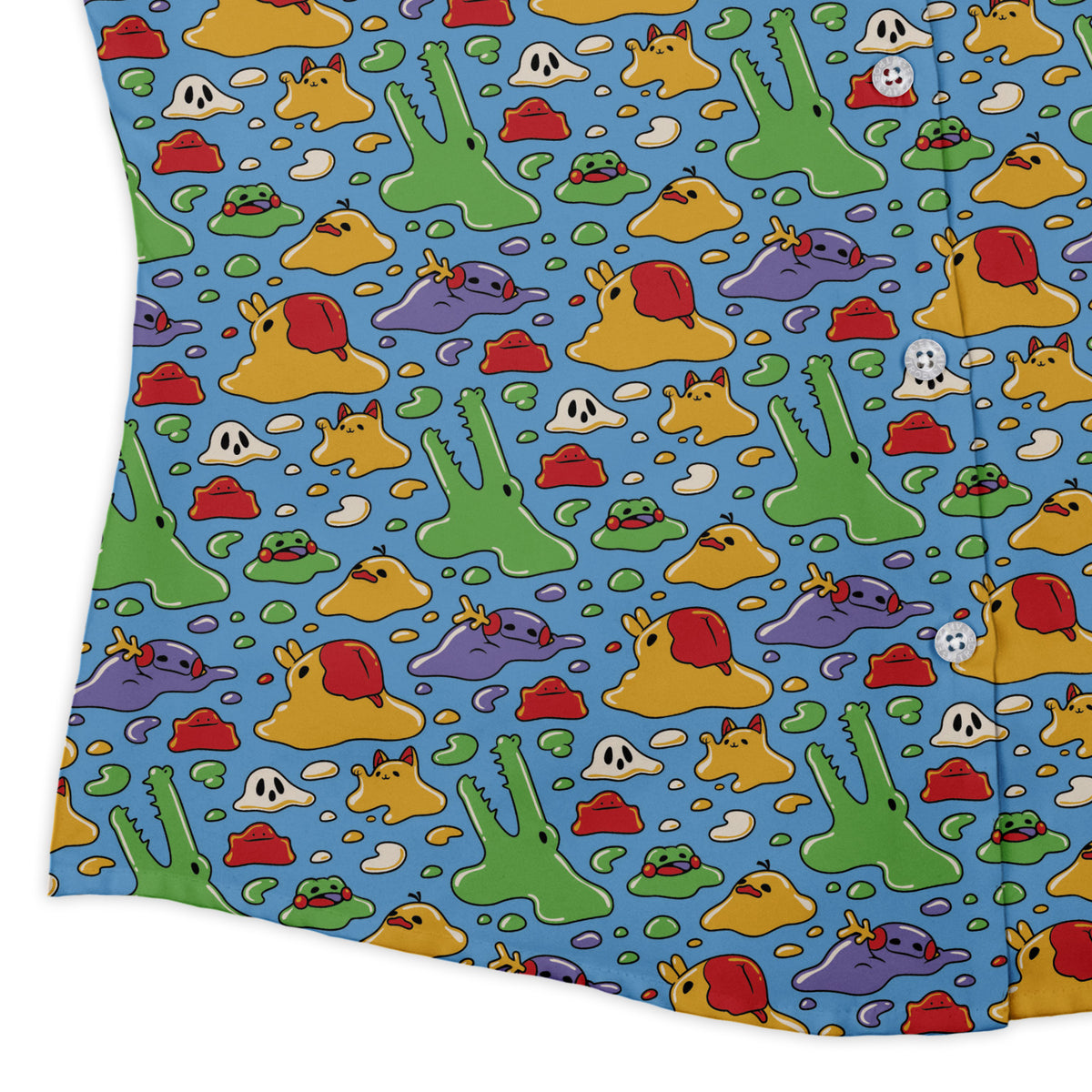 Melty Animal Parade Curvy Button Up Shirt womens corner