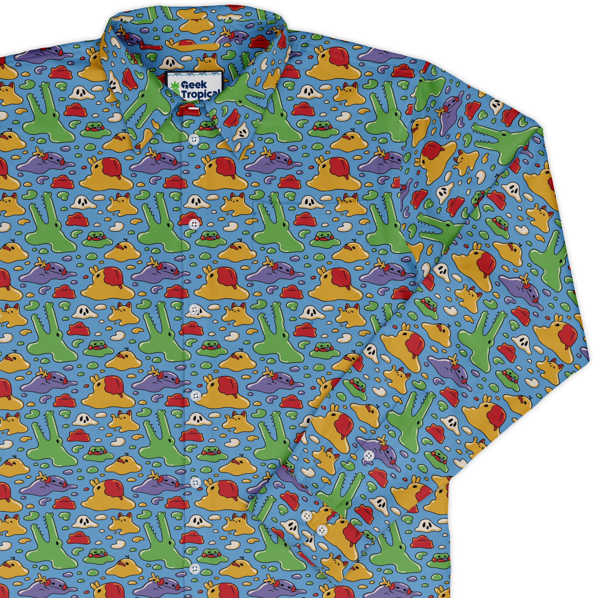 Melty Animal Parade Long Sleeve Button Up Shirt cover