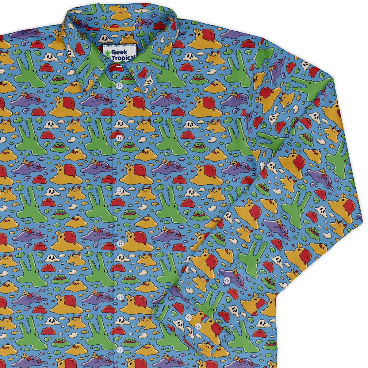 Melty Animal Parade Long Sleeve Button Up Shirt cover