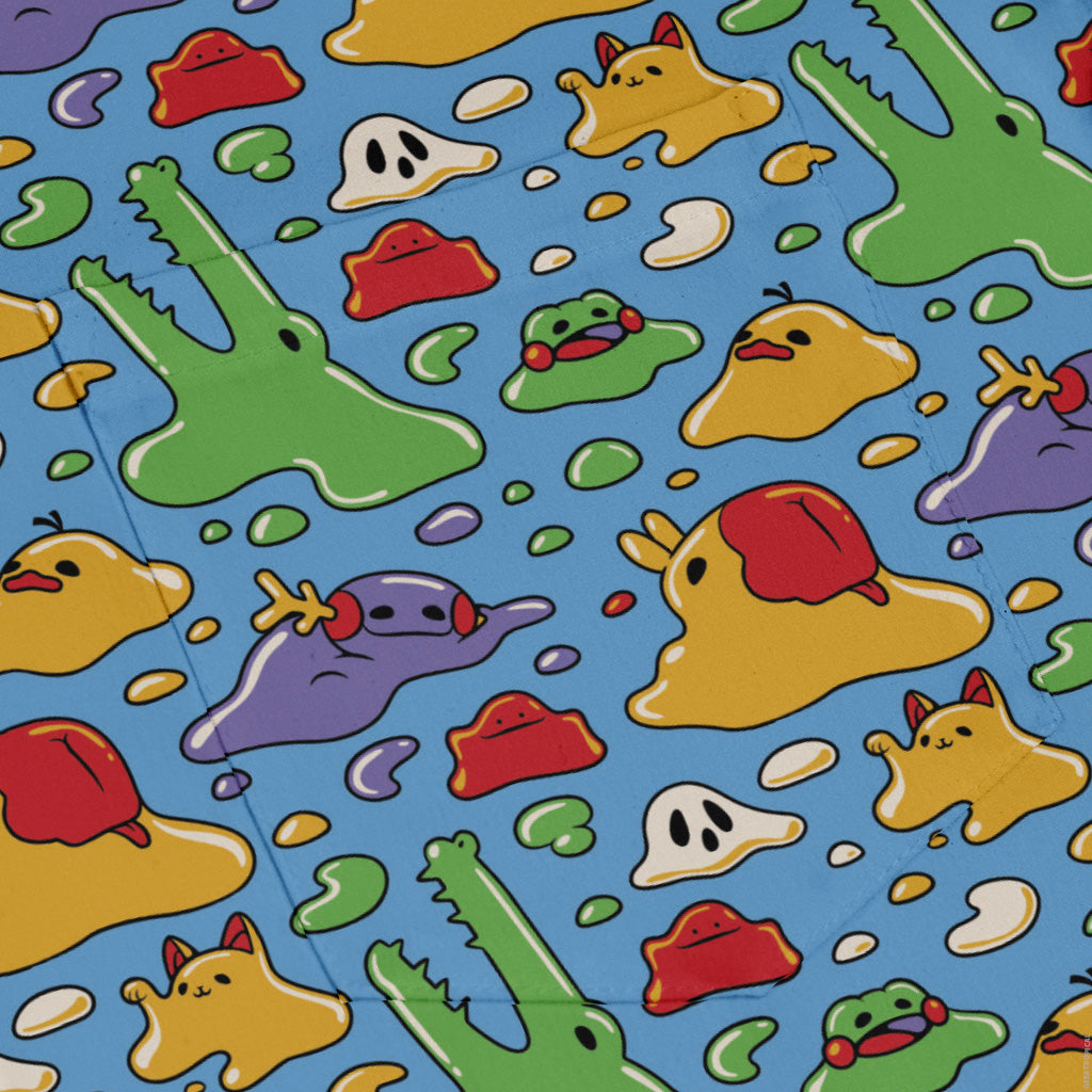 Melty Animal Parade Long Sleeve Button Up Shirt pocket